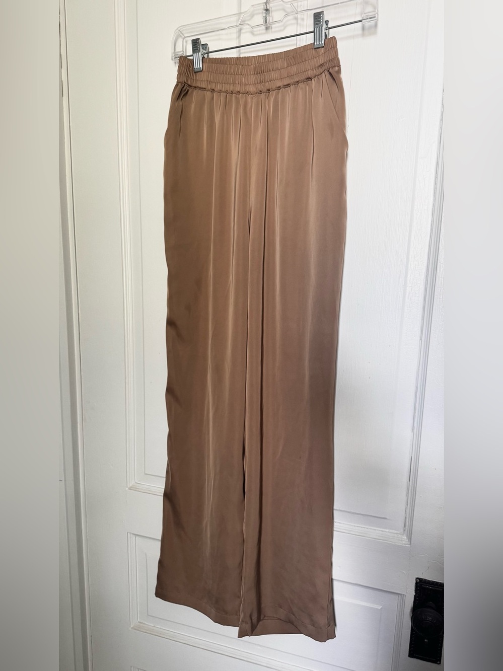 Women's Silky Trousers with Elastic Waist